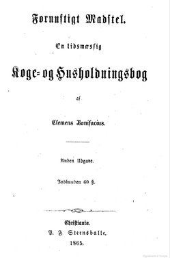 Koge og husholdningsbog 1865